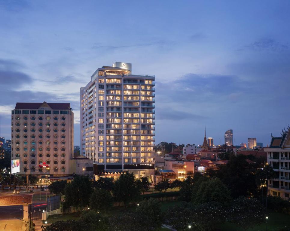 Nespecifikovaný výhled na destinaci Phnompenh nebo výhled na město při pohledu z hotelu