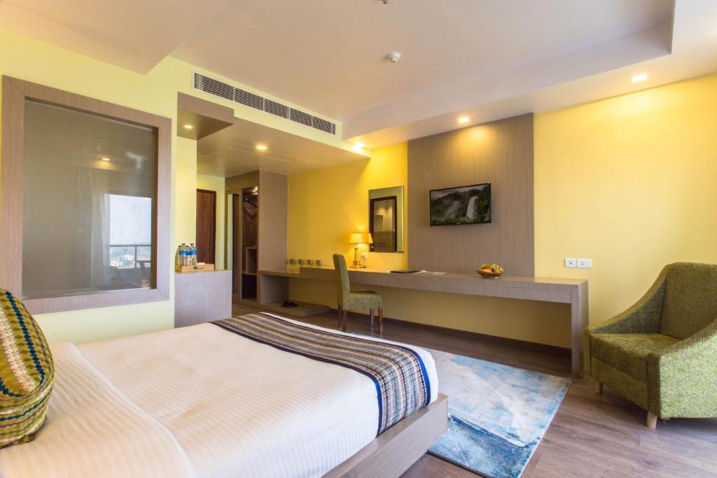 Postel nebo postele na pokoji v ubytování Hotel Siddhartha, Nepalgunj
