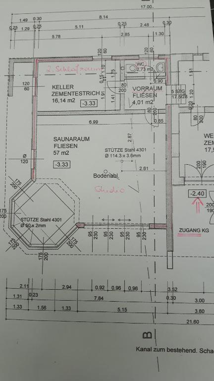 Půdorys ubytování Ferienstudio Traunsee