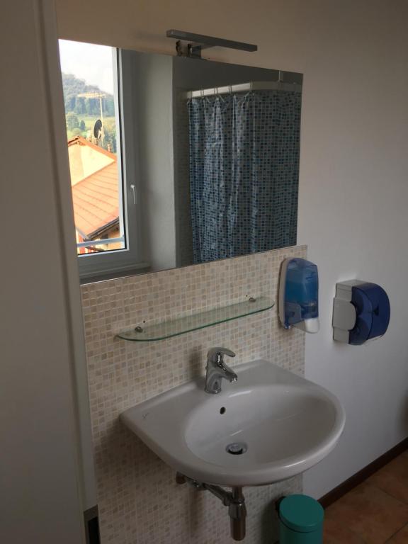 Koupelna v ubytování Albergo Ristorante Belcantone
