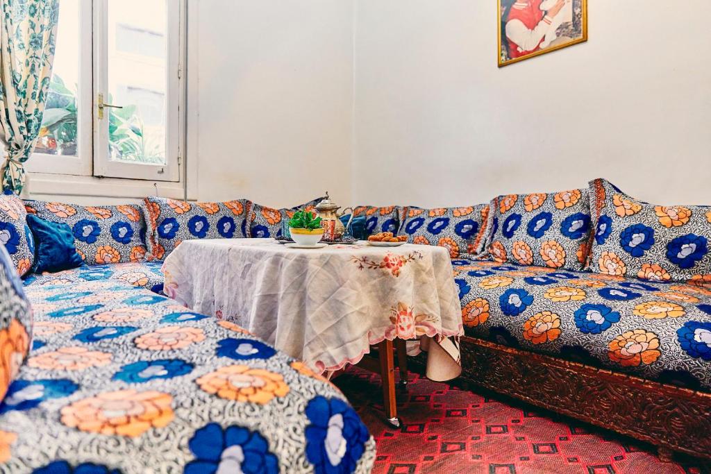 Cama o camas de una habitación en Tetouan house