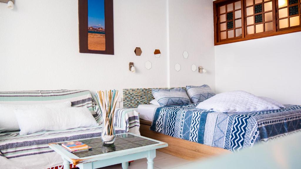 Postel nebo postele na pokoji v ubytování Ocean Studio Maspalomas
