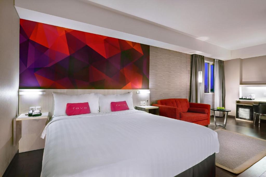 Cama o camas de una habitación en favehotel Tanah Abang - Cideng