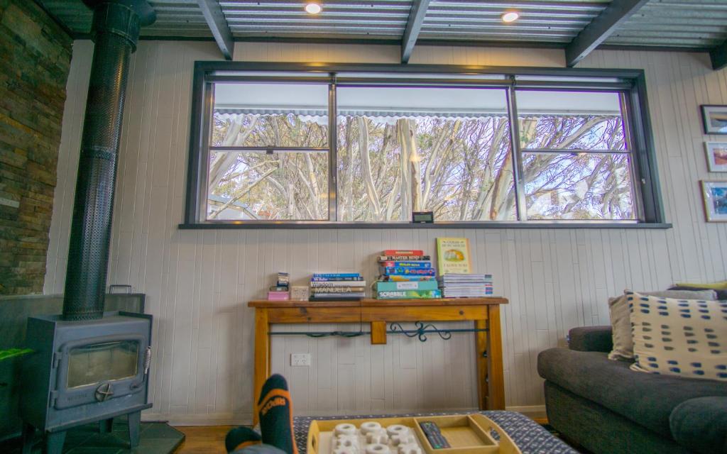 Area soggiorno di Amber Lodge Mt Buller