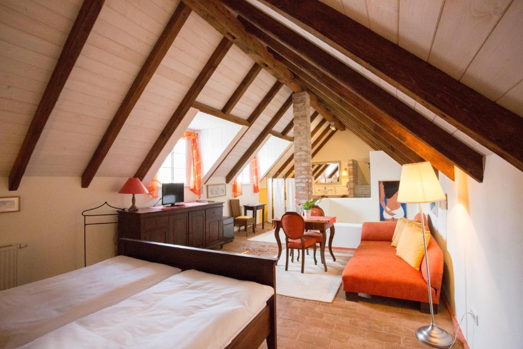 Postel nebo postele na pokoji v ubytování Hotel Brummeier