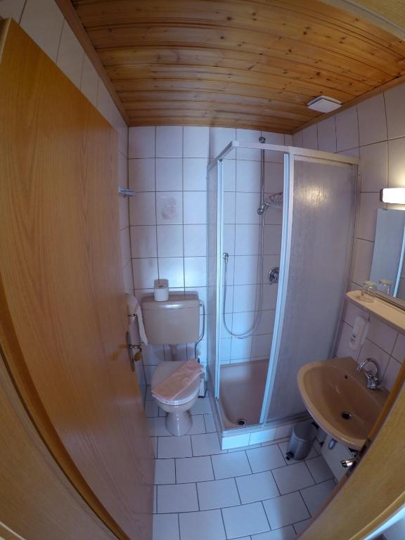 Koupelna v ubytování Hotel Gasthof Altmann