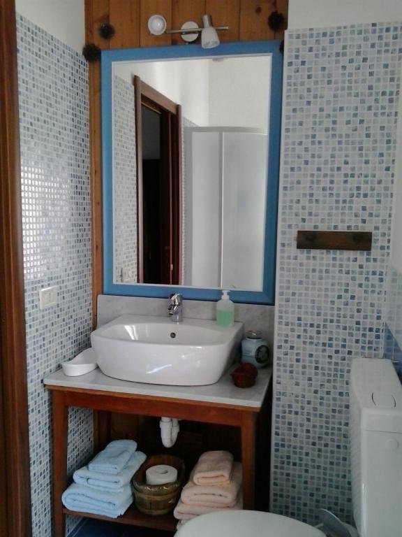 Koupelna v ubytování B&B SCACCIA PENSIERI