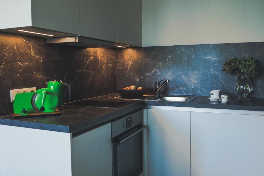 Kuchyňa alebo kuchynka v ubytovaní Appartement Sport Girbl