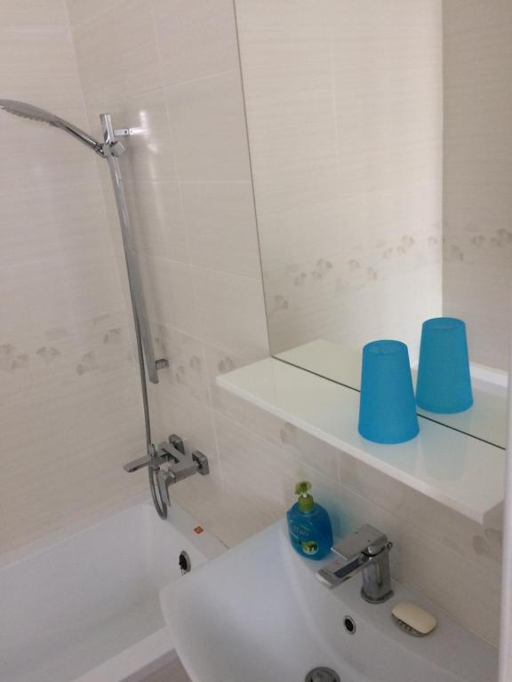 Koupelna v ubytování Apartmán Náměstí Horníků