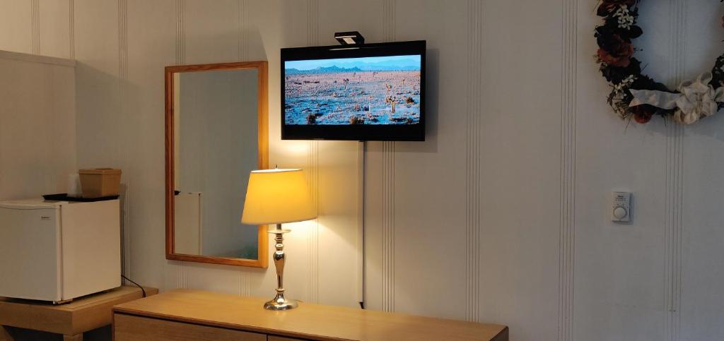 TV a/nebo společenská místnost v ubytování Lido Motel Lake George