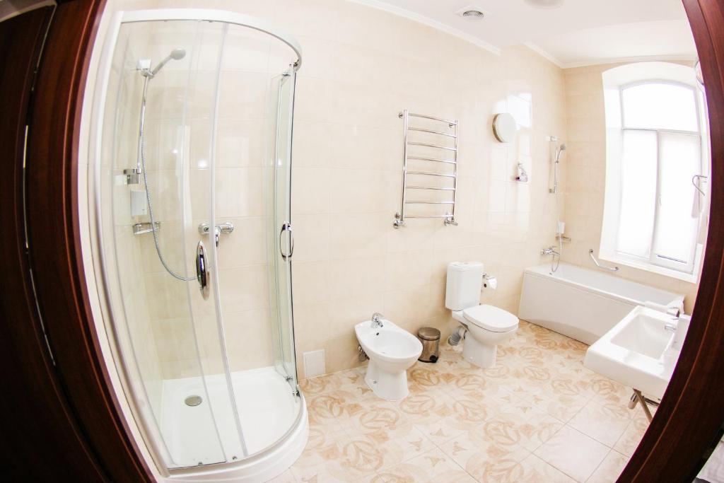 Koupelna v ubytování Hotel 52