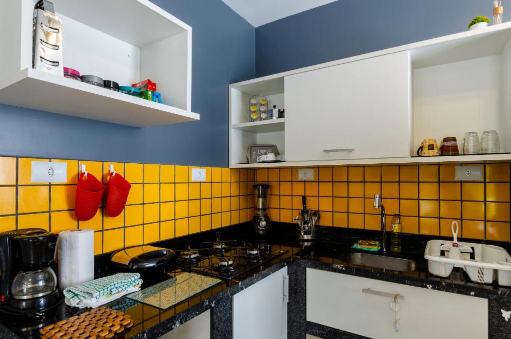 Kuchyň nebo kuchyňský kout v ubytování Condominio Luna Rossa