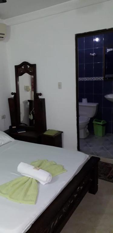 Postel nebo postele na pokoji v ubytování Hotel Mansión del Cesar