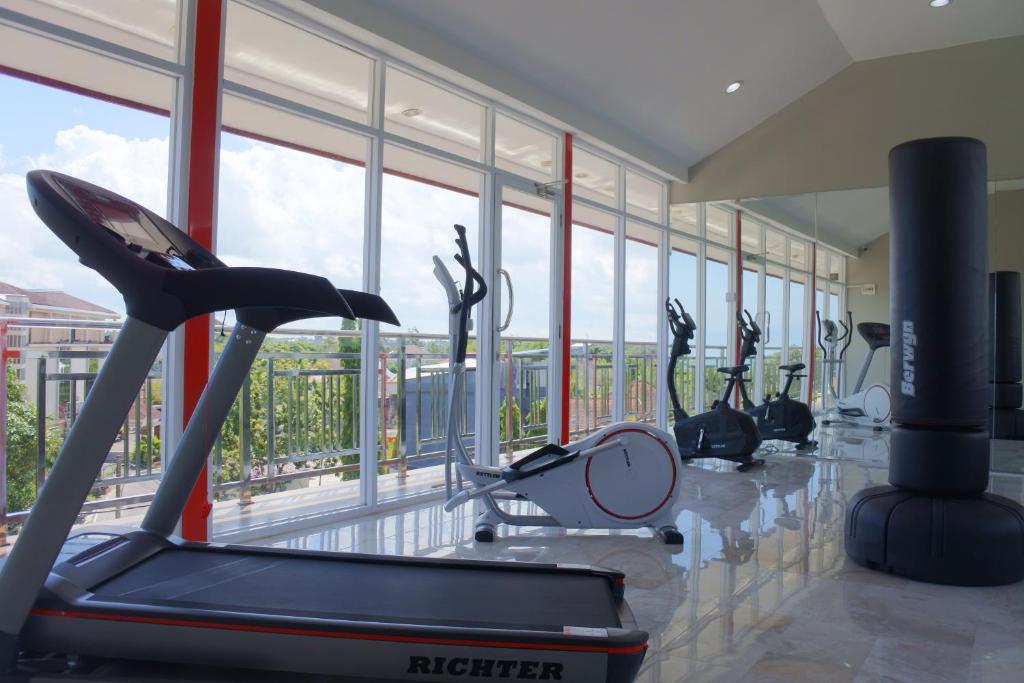 Fitness centrum a/nebo fitness zařízení v ubytování Grand Hatika Hotel