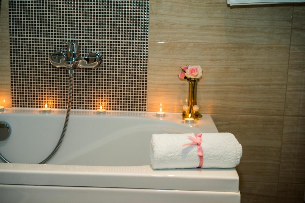 Koupelna v ubytování Hotel Royal Gold City