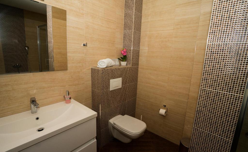 Koupelna v ubytování Hotel Royal Gold City