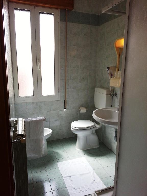 Koupelna v ubytování Hotel Clodia