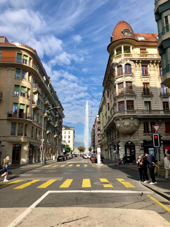 Central 2 bedroom flat in heart of Eaux-vives