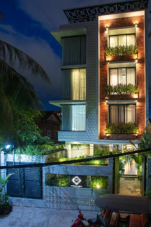 Balkón nebo terasa v ubytování Monthara Angkor Residence