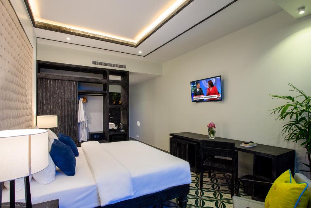 TV a/nebo společenská místnost v ubytování Monthara Angkor Residence