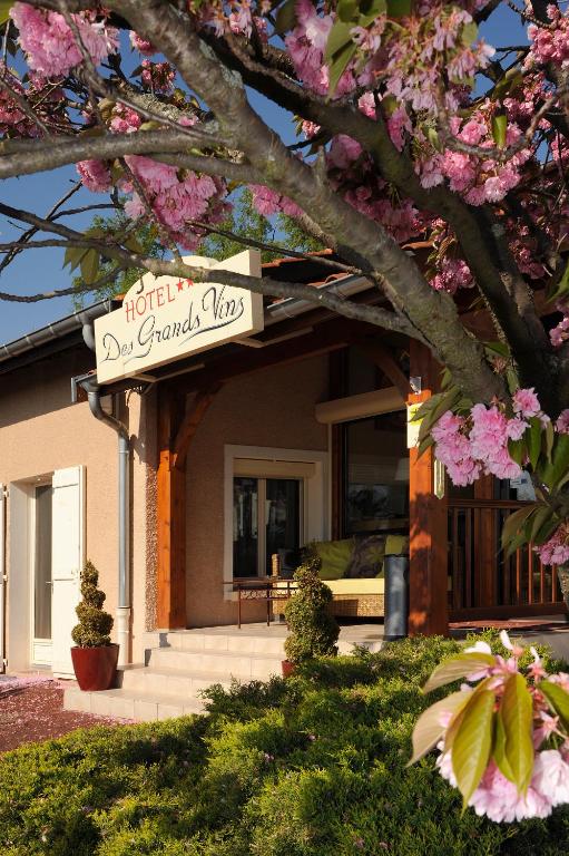 Zahrada ubytování Logis Hotel Des Grands Vins