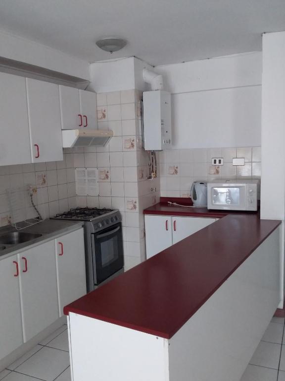 Kuchyň nebo kuchyňský kout v ubytování Apart Antofagasta