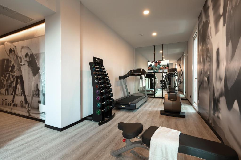 Fitness centrum a/nebo fitness zařízení v ubytování Hotel Locanda Al Piave ***S