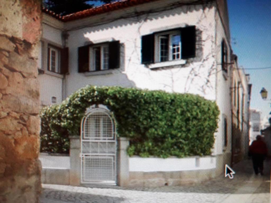 a building with a gate and ivy growing on it at 3 Bedroom Town House - Historic Centre of Cascais. 100 mts from the beach and centre of Cascais in Cascais