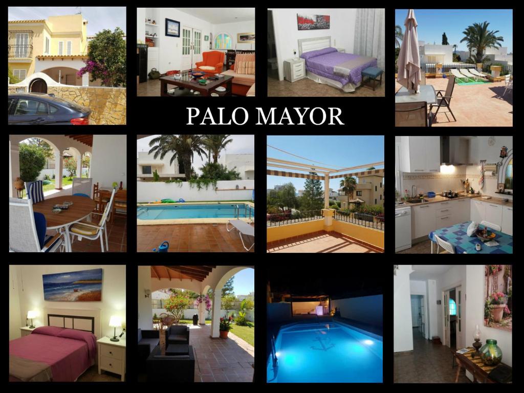 un collage di foto di una piscina di Villa PaloMayor a Vera
