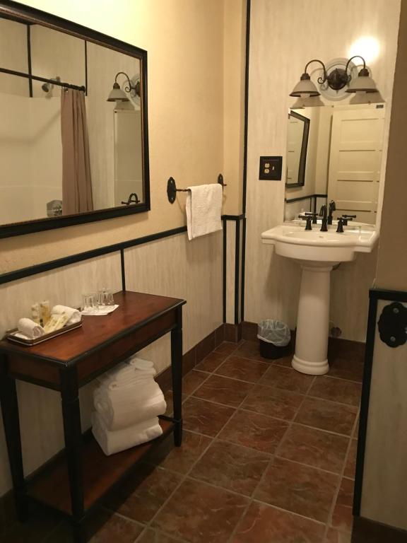 Koupelna v ubytování Hotel Garza