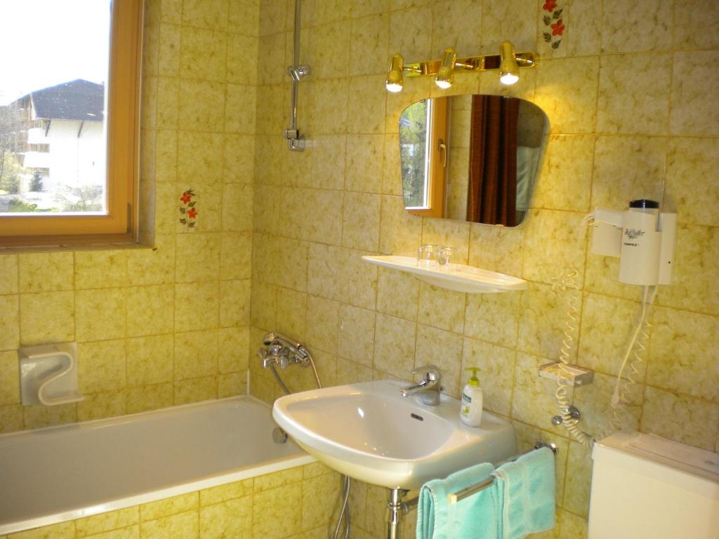 Koupelna v ubytování Gästehaus Sagmeister