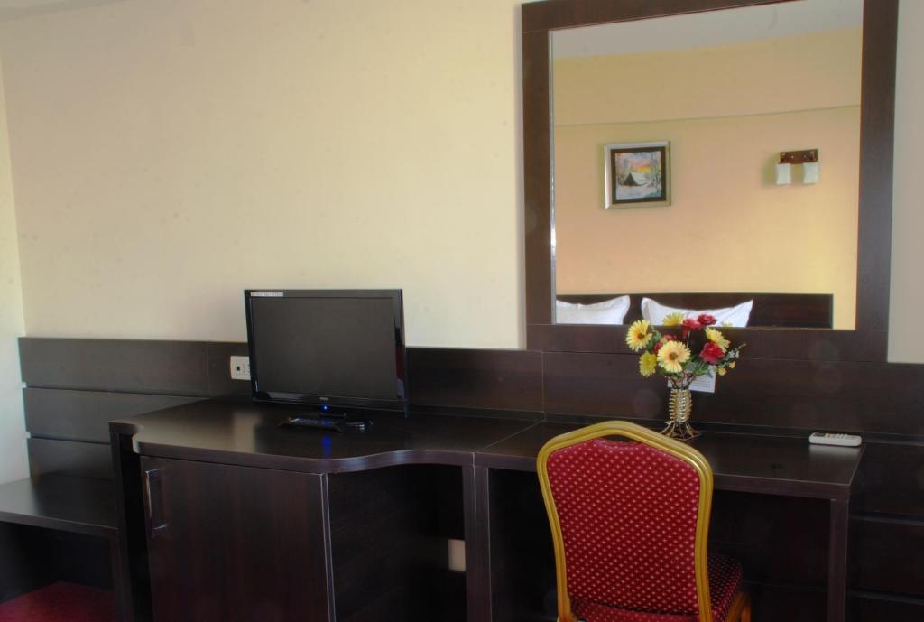 TV a/nebo společenská místnost v ubytování Hotel Ancor