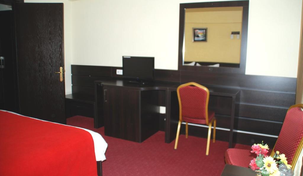 TV a/nebo společenská místnost v ubytování Hotel Ancor