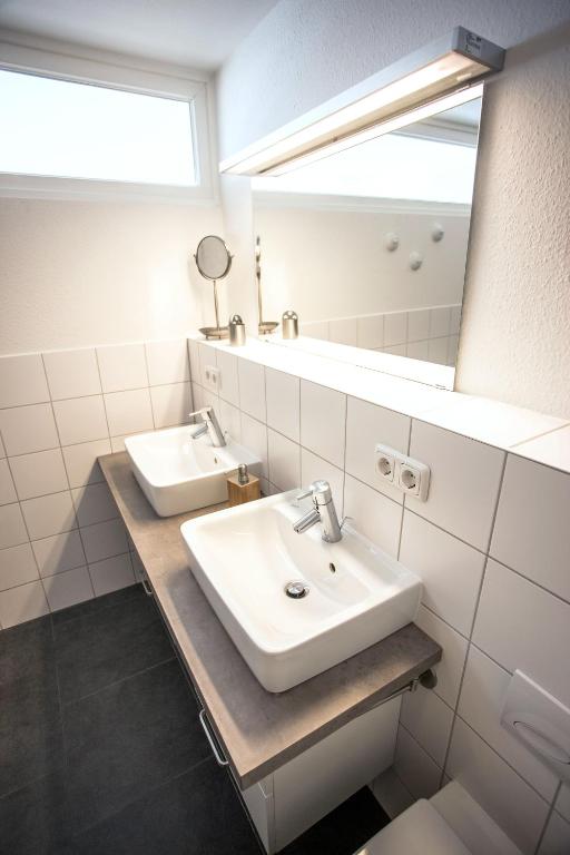Koupelna v ubytování Deichhaus Brisinga