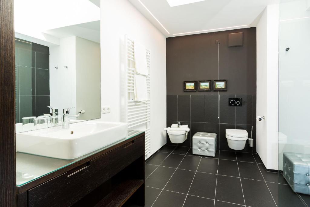 Koupelna v ubytování Hotel MAYR