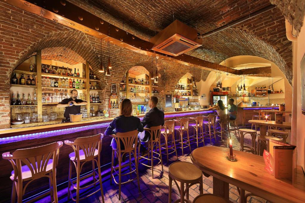 Lounge nebo bar v ubytování Hotel Zlaty Andel