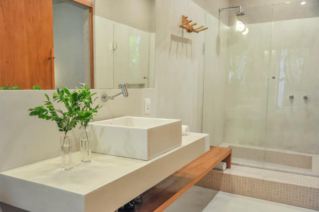 Koupelna v ubytování Mercatto Casa Hotel Boutique