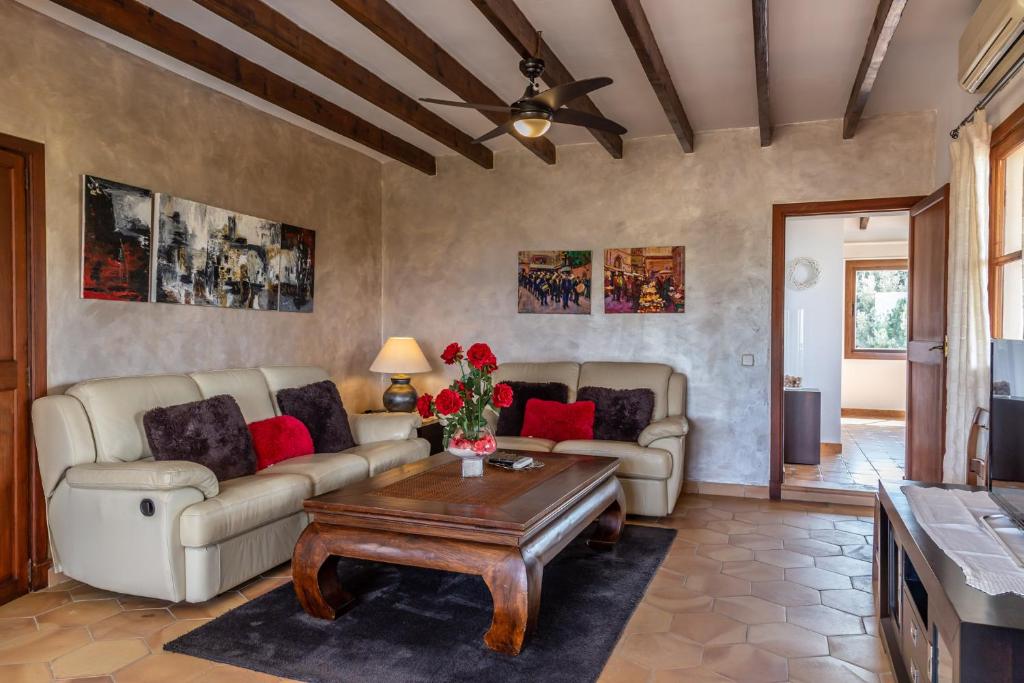 A seating area at Finca Son Moix