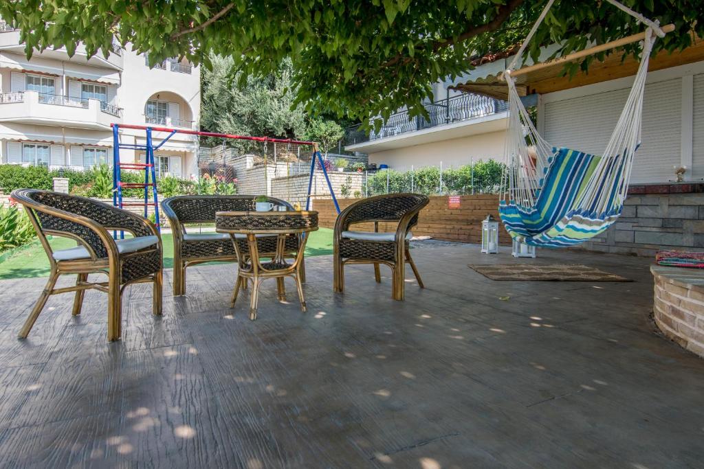 Patio nebo venkovní prostory v ubytování Hotel Agios Thomas
