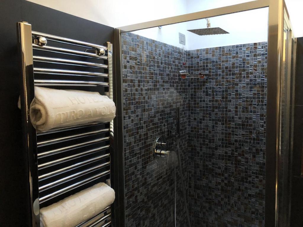 Koupelna v ubytování Hotel Tiro a Volo