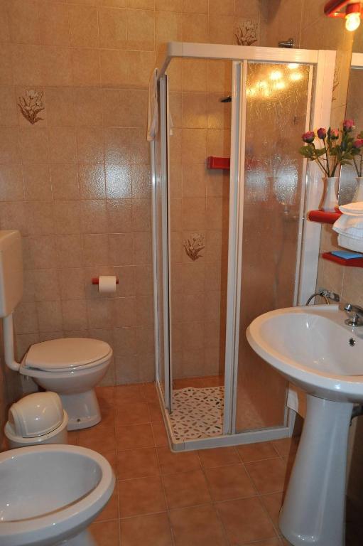 Koupelna v ubytování Locanda da Cidalie