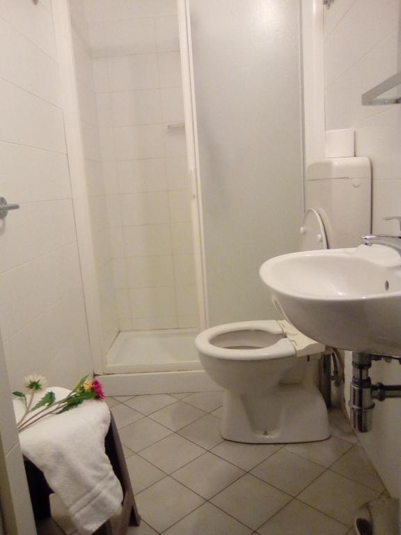Koupelna v ubytování Fasthotel