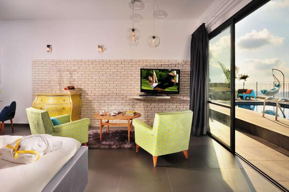 TV a/nebo společenská místnost v ubytování The Fifties suites