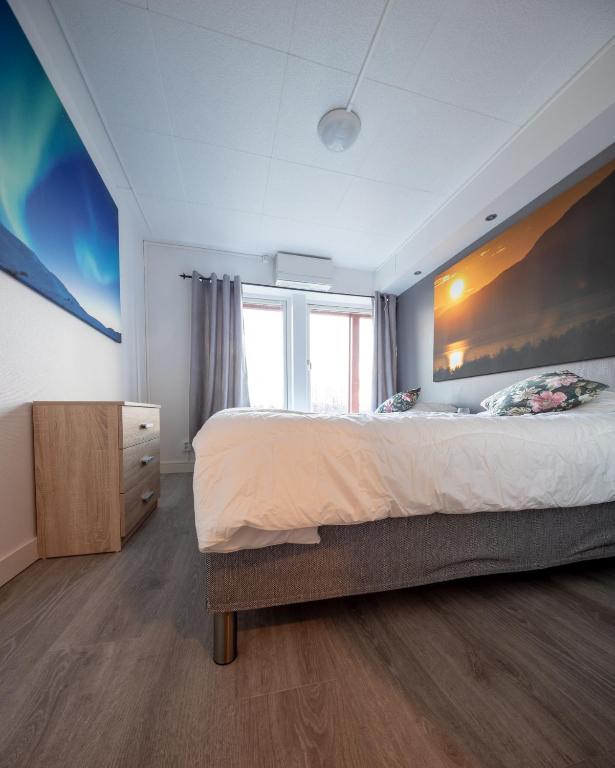Postel nebo postele na pokoji v ubytování Abisko Hostel