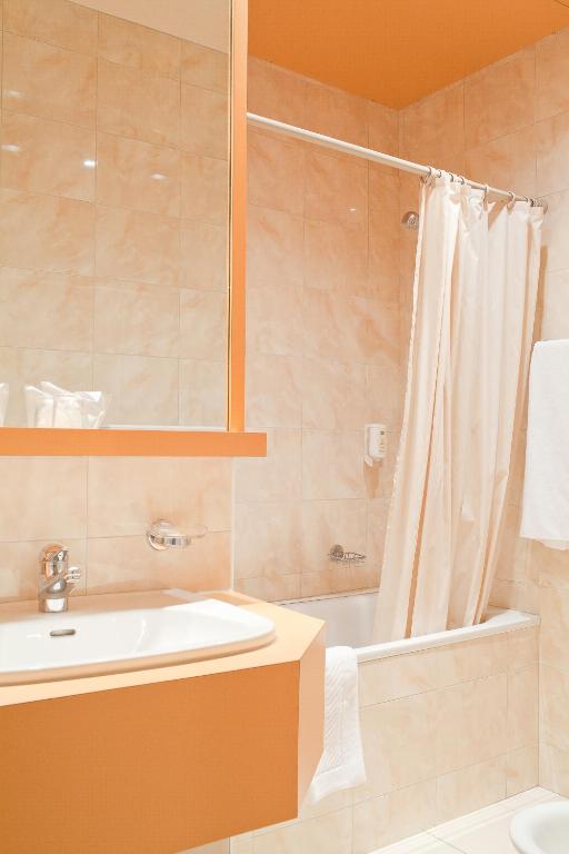 Koupelna v ubytování Hotel Sagitta