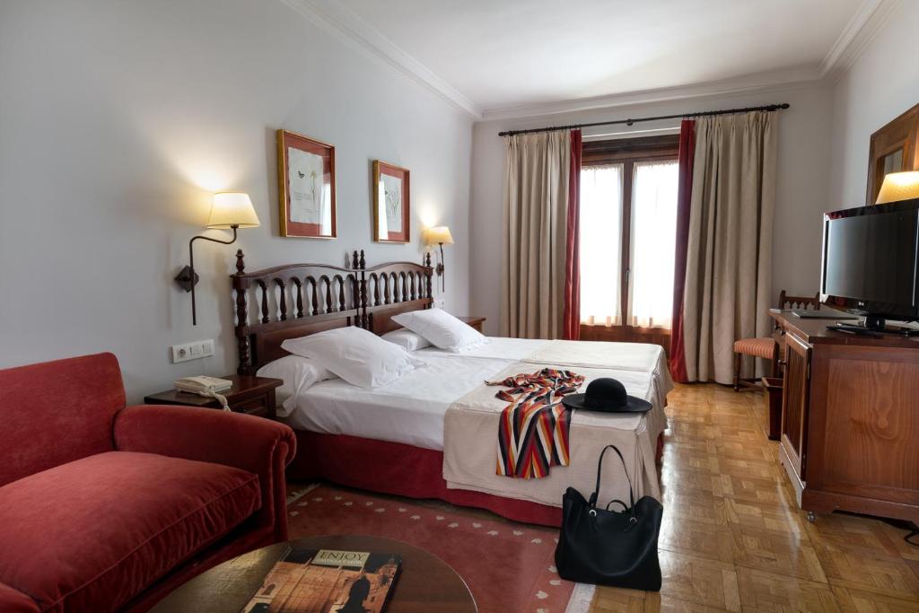 Posteľ alebo postele v izbe v ubytovaní Parador de Tordesillas