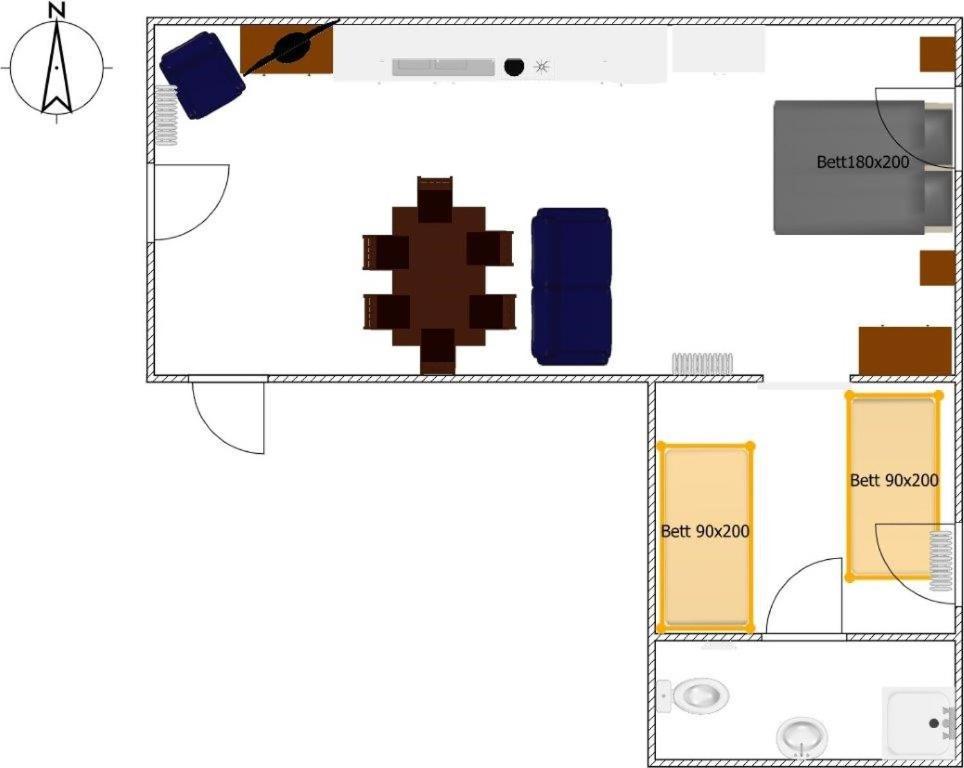 Půdorys ubytování Ferienwohnung MINA - Rattendorf