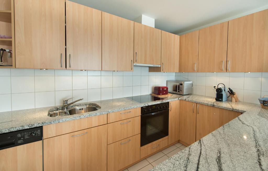 Kuchyň nebo kuchyňský kout v ubytování Haus Belvédère