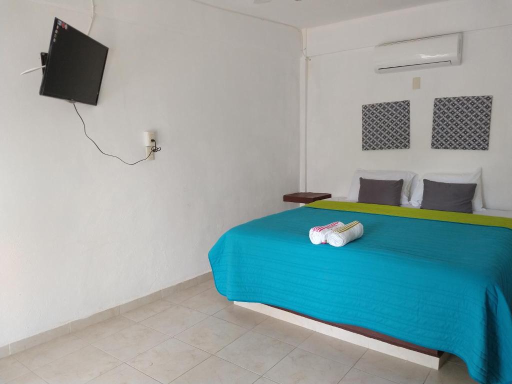 Postel nebo postele na pokoji v ubytování Hotel España