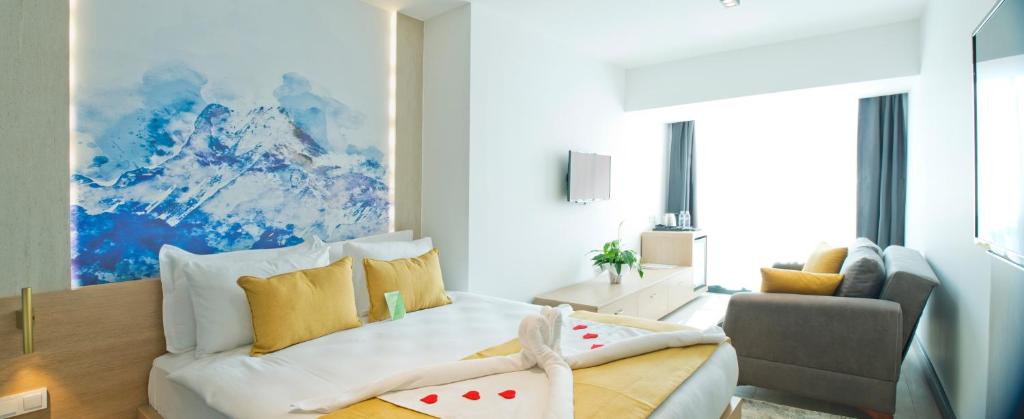 พื้นที่นั่งเล่นของ Hotel 86 By Katipoğlu